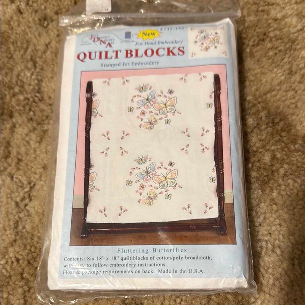 Quilt Blocks with Fluttering Butterflies
